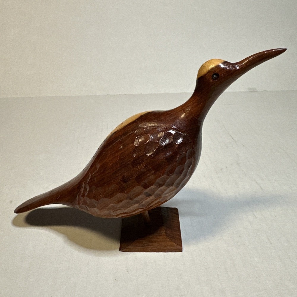 Vintage Hand Carved Figurine Jamaican Wood‎ Bird Sculpture